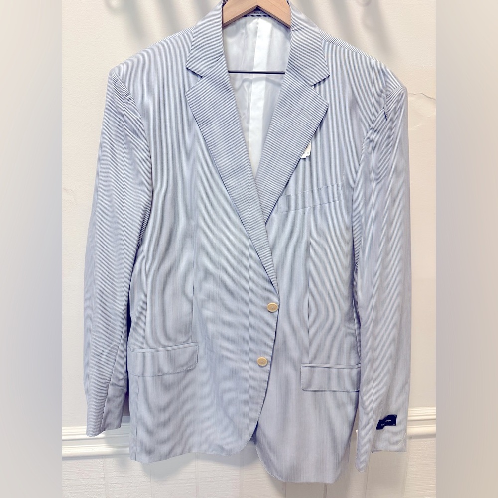 Zegna 46R Seersucker Sportcoat